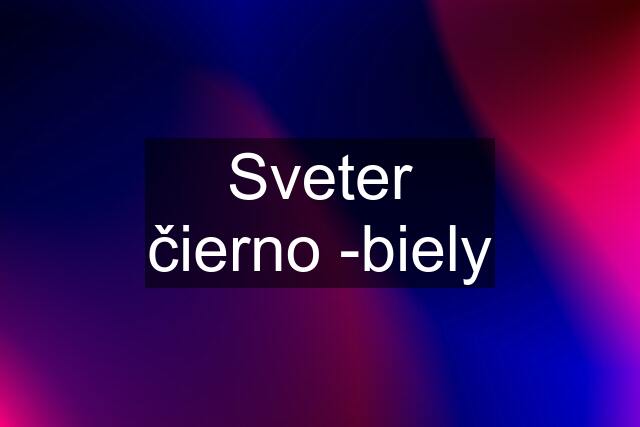 Sveter čierno -biely