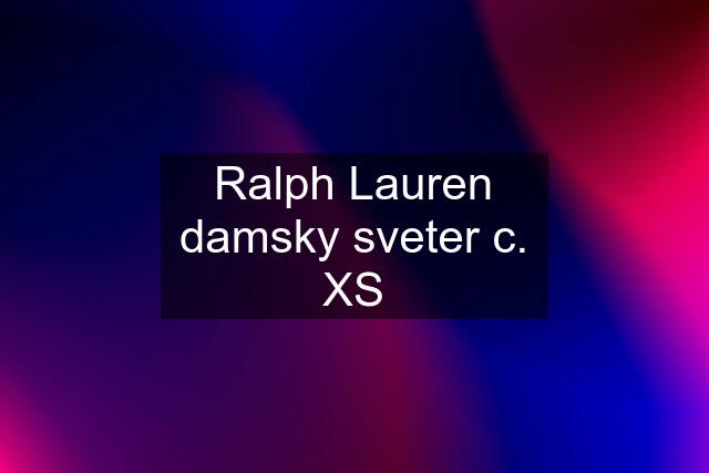 Ralph Lauren damsky sveter c. XS