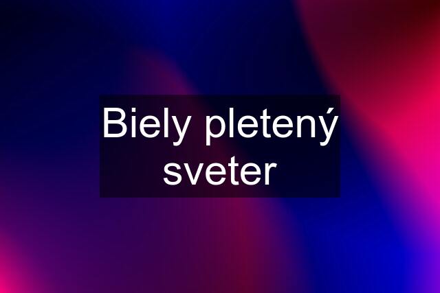 Biely pletený sveter