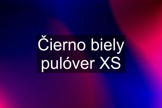 Čierno biely pulóver XS