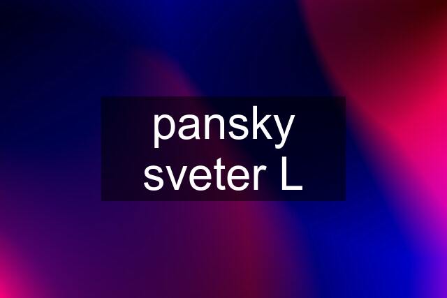 pansky sveter L