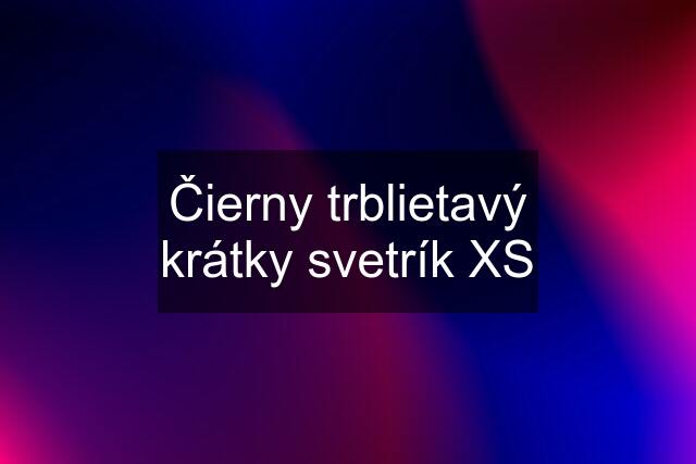 Čierny trblietavý krátky svetrík XS