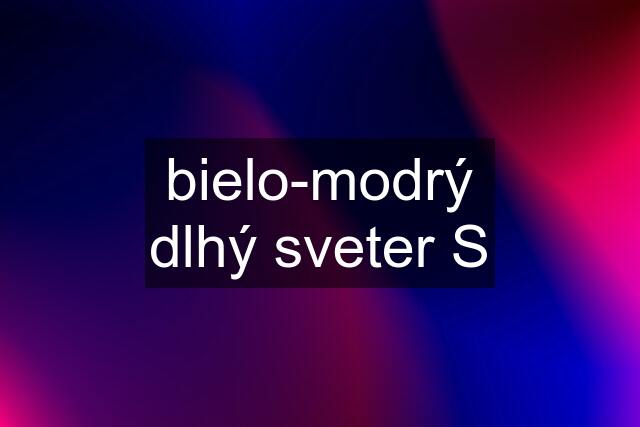 bielo-modrý dlhý sveter S