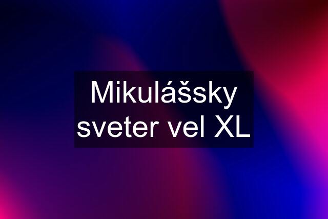 Mikulášsky sveter vel XL