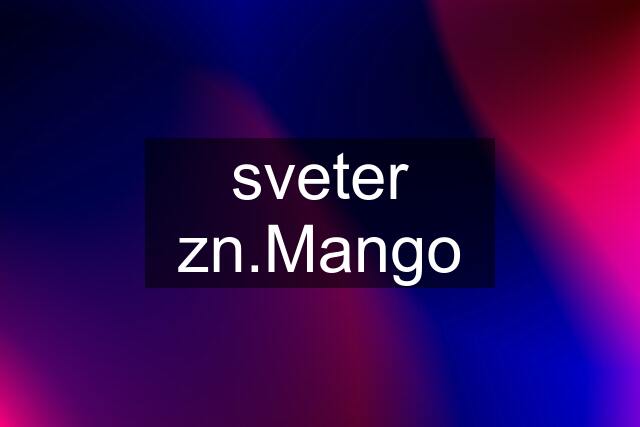 sveter zn.Mango