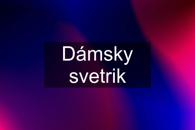 Dámsky svetrik