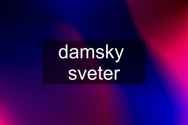 damsky  sveter