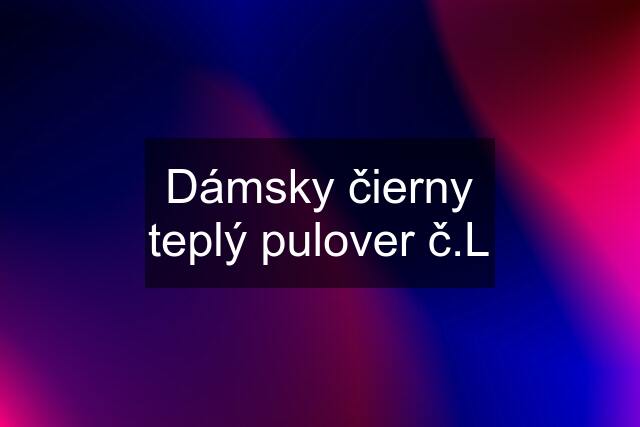 Dámsky čierny teplý pulover č.L