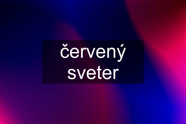 červený sveter