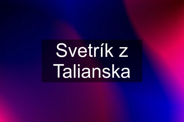 Svetrík z Talianska