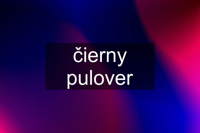 čierny pulover