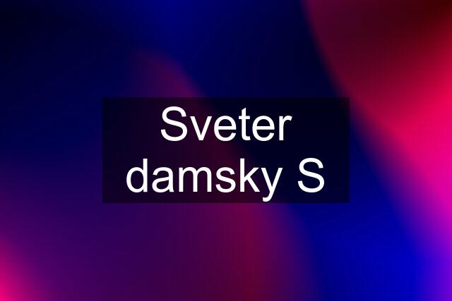 Sveter damsky S