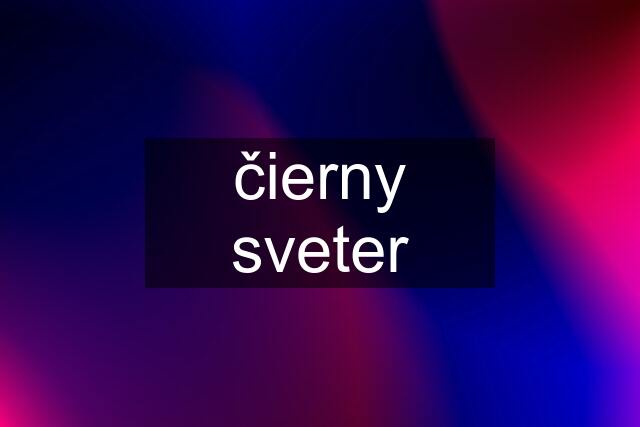 čierny sveter