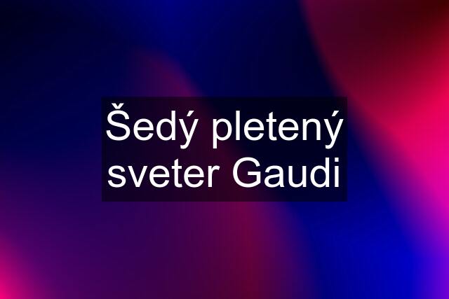 Šedý pletený sveter Gaudi