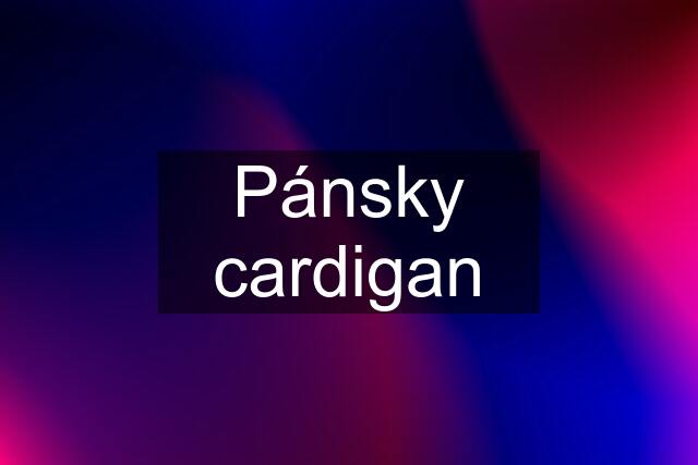 Pánsky cardigan