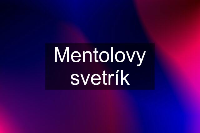 Mentolovy svetrík