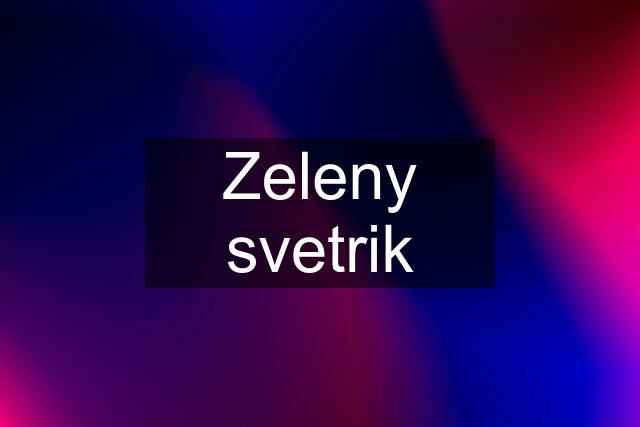 Zeleny svetrik