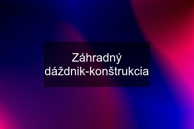 Záhradný dáždnik-konštrukcia