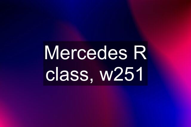 Mercedes R class, w251