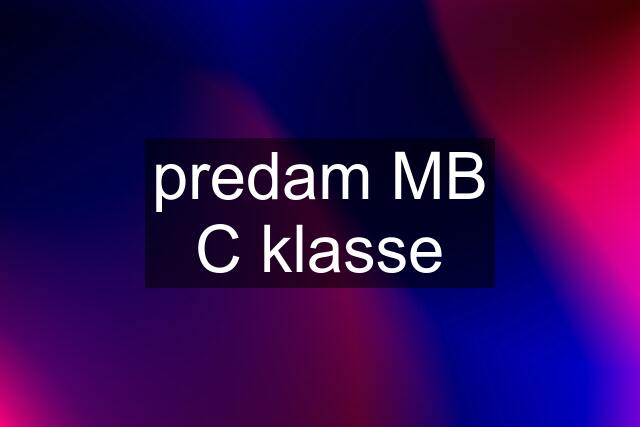 predam MB C klasse