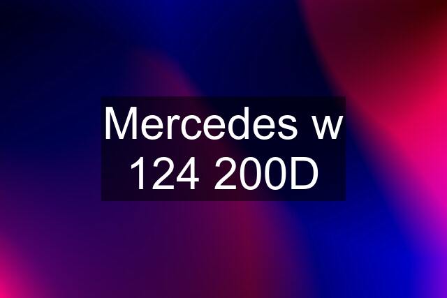 Mercedes w 124 200D