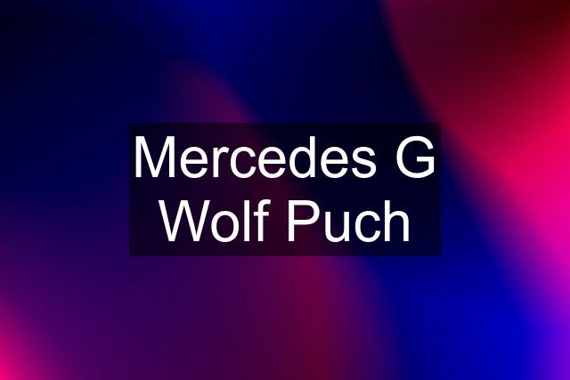 Mercedes G Wolf Puch