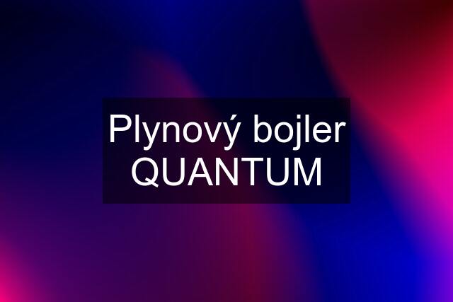 Plynový bojler QUANTUM