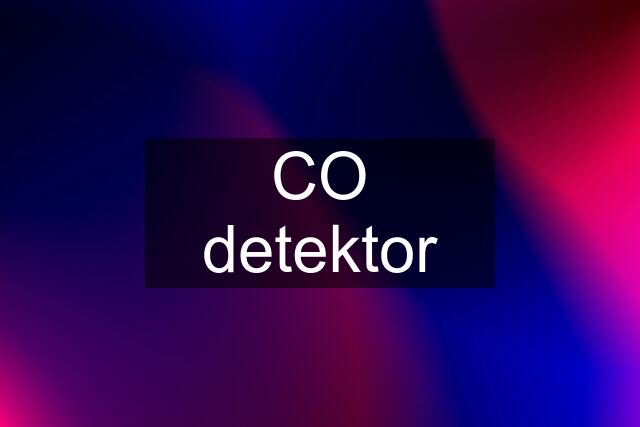 CO detektor