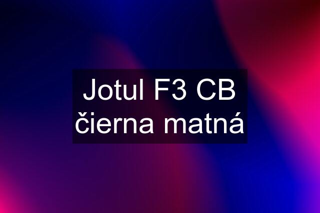 Jotul F3 CB čierna matná