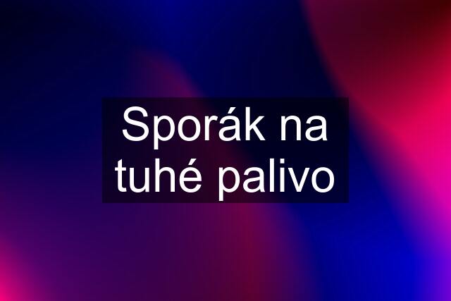 Sporák na tuhé palivo