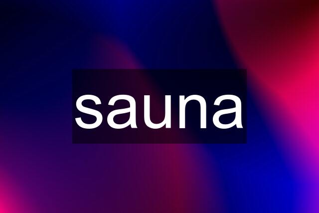 sauna